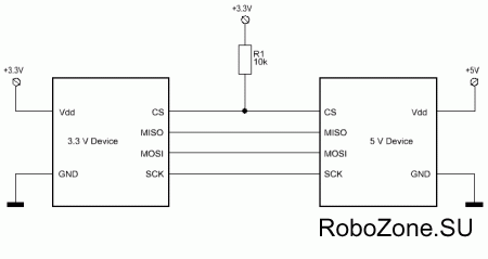 Как подключить устройство на 3.3В к 5-ти вольтовому микроконтроллеру?