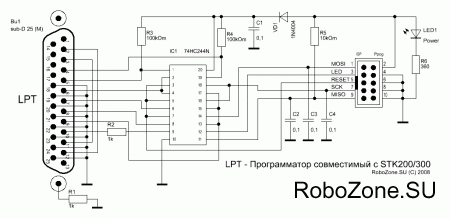 Простой программатор для параллельного порта (LPT).